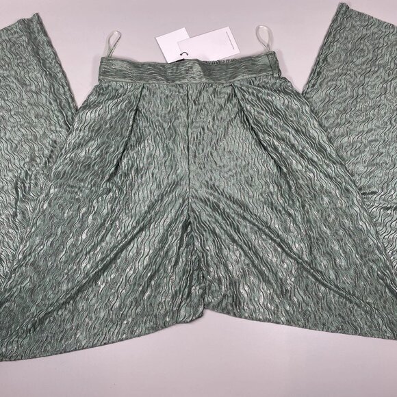 Sabina Musayev Women’s Robins Wide-Leg Pants – Smoked Sage Green/Silver – Size S - Picture 1 of 9